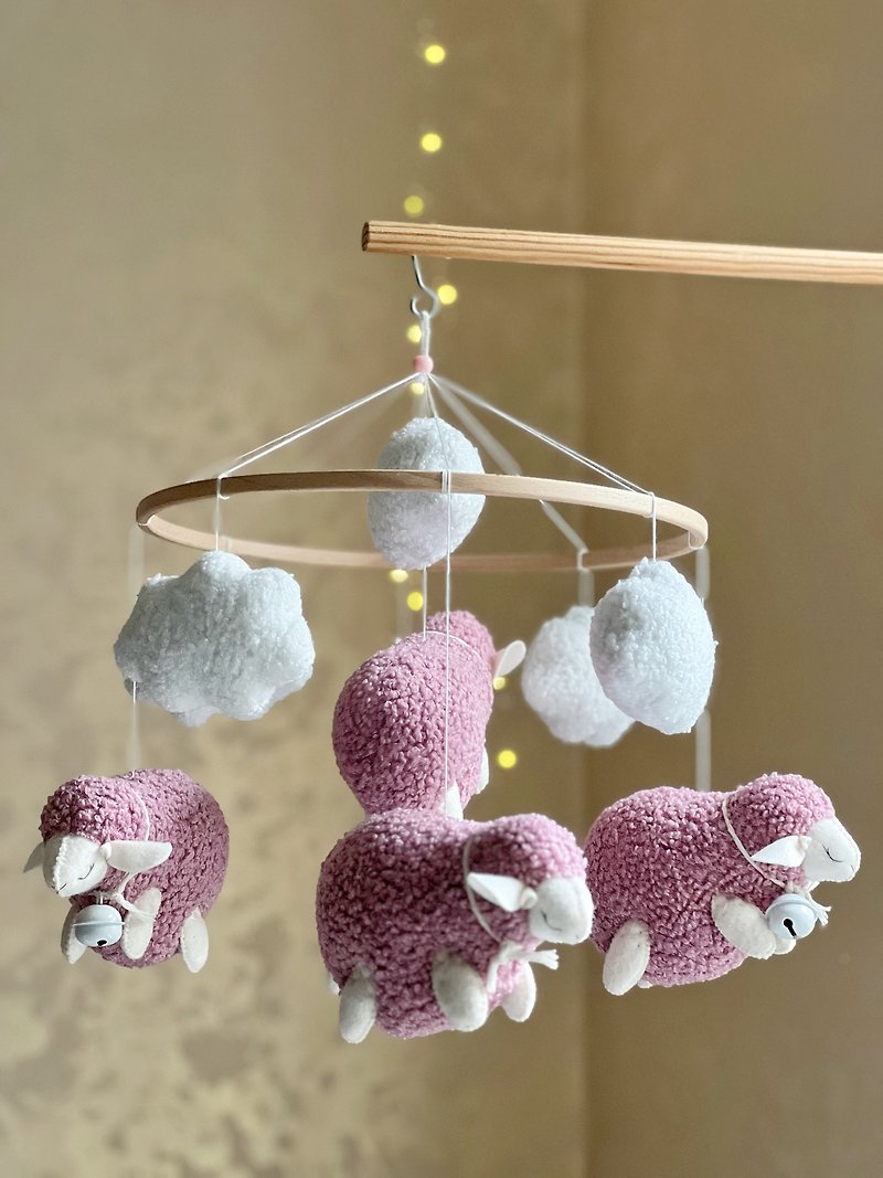Sheep  baby mobile crib, Nursery mobile hanging, Baby shower gift Baby boy - Kids' Toys - Other Materials Purple
