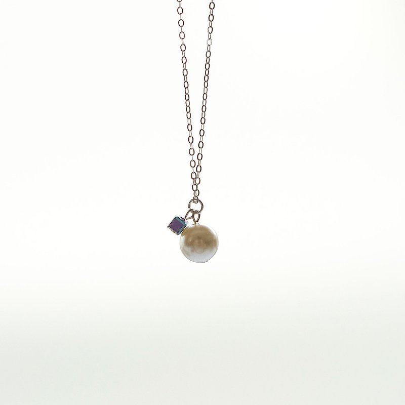 極光  奧地利水晶珍珠項鍊 禮物訂製 - 項鍊 - 珍珠 白色