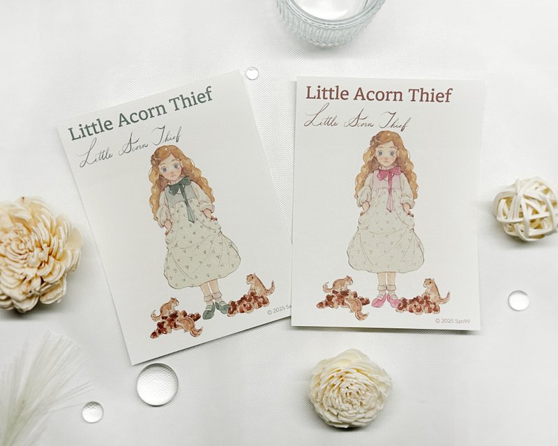 Little Acorn Thief - 貼紙 - 紙 