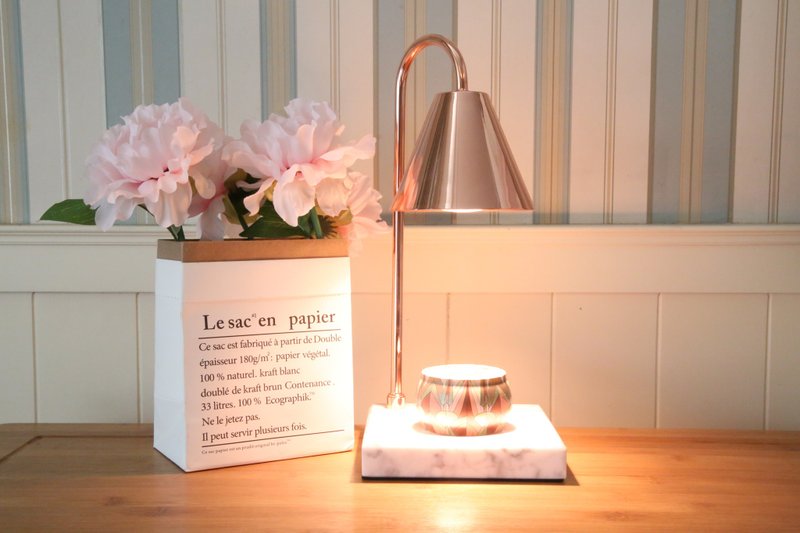 Nordic Style Marble Melted Wax Lamp/Candle Warming Lamp- Rose Gold-Pre-Order Product - Lighting - Other Metals Gold