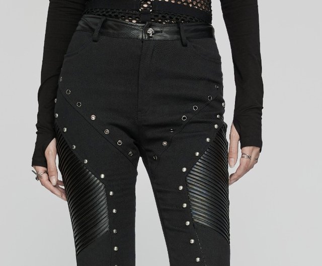 Cyberpunk Western Warlock Twill Flare Pants - Shop PUNK RAVE