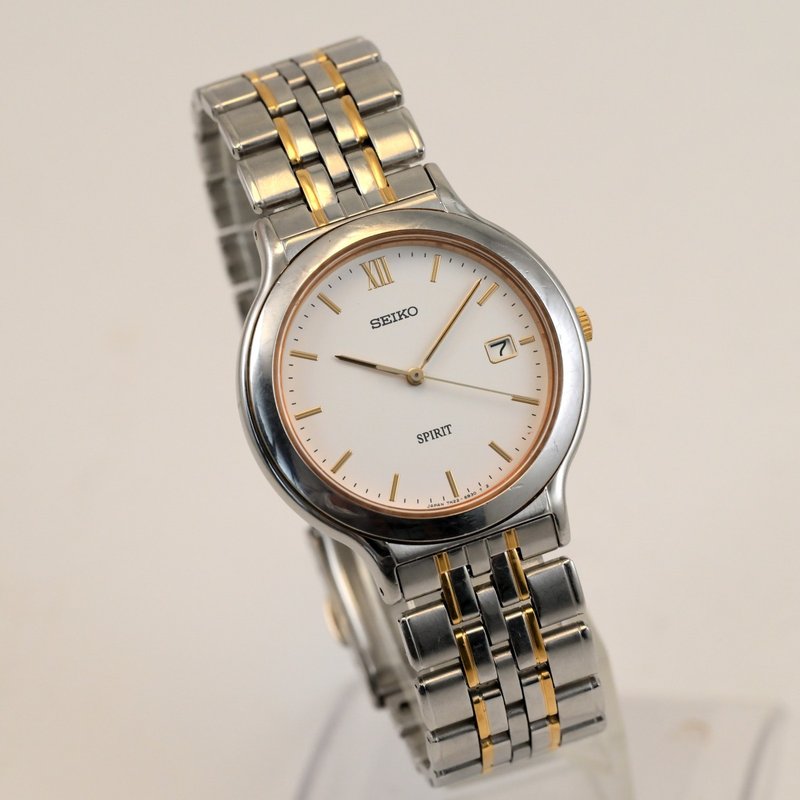 SEIKO SPRIT 1996年製 男性用腕時計 Round shape クォーツ White Tone Dial Ref.7N22-6A80 手錶 古董錶 - 男錶/中性錶 - 不鏽鋼 
