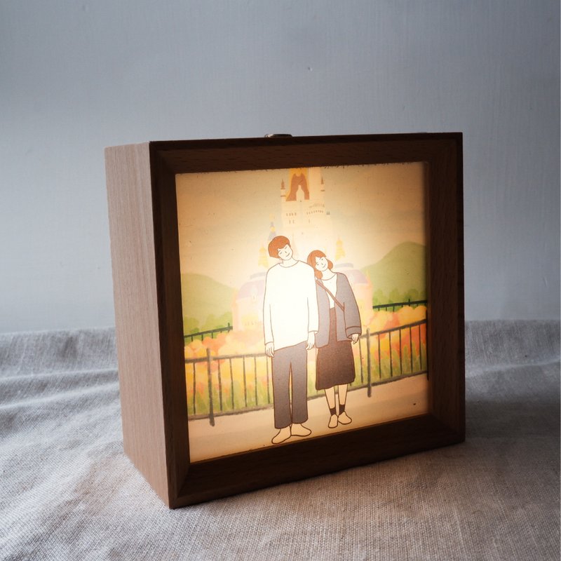 Si Yan Hui | Customized small light box and night light | Graduation gift | Anniversary gift | Birthday gift - ภาพวาดบุคคล - วัสดุอื่นๆ 