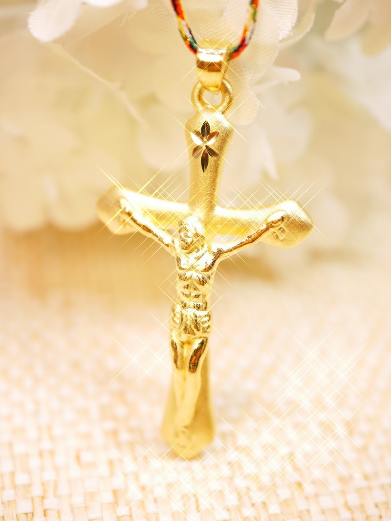 Gold pendant-cross-gold pendant-gold cross - Necklaces - 24K Gold Gold