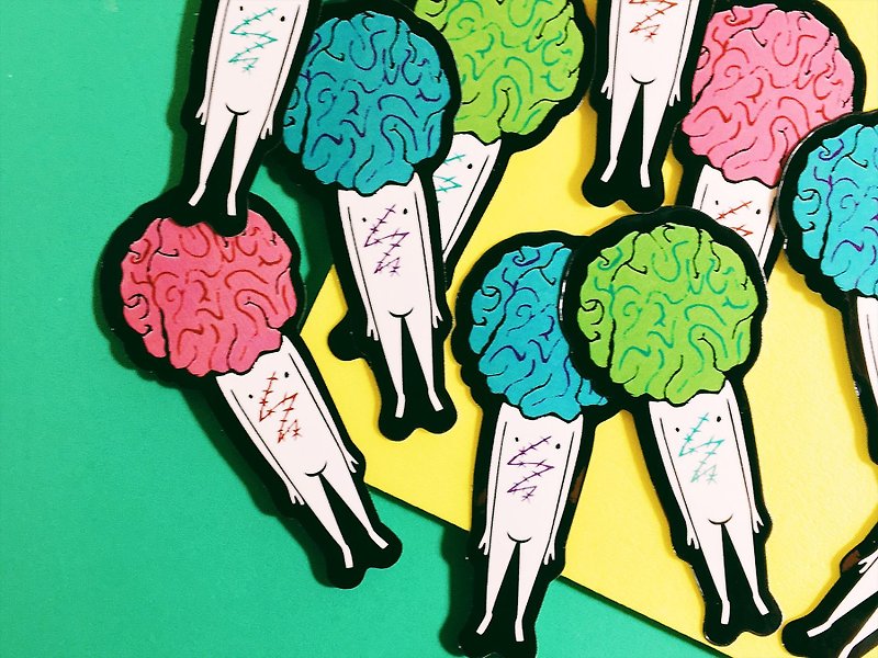 Thin Organ People // Sticker - Stickers - Waterproof Material Multicolor