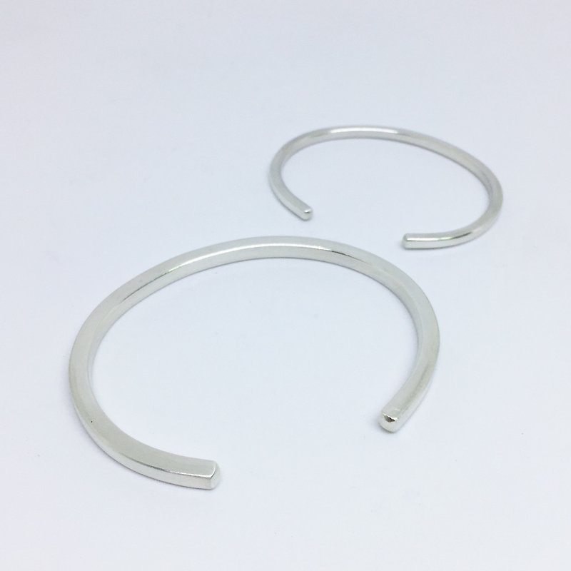 ► Fangyin No. 3 + 4 couple silver bracelet ◄925 silver bracelet couple bracelet customization - Bracelets - Other Metals Gray