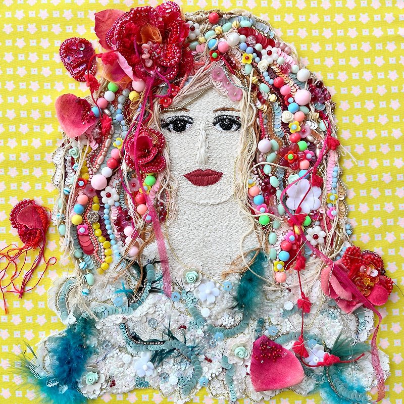 Embroidery & Bead art  Euphoria - ตกแต่งผนัง - งานปัก 