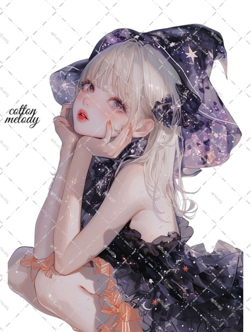 original sticker no.6944 人物ステッカー オリジナルステッカー 人物ステッカー 女の子ステッカー オリジナル人物ステッカー - 貼紙 - 紙 
