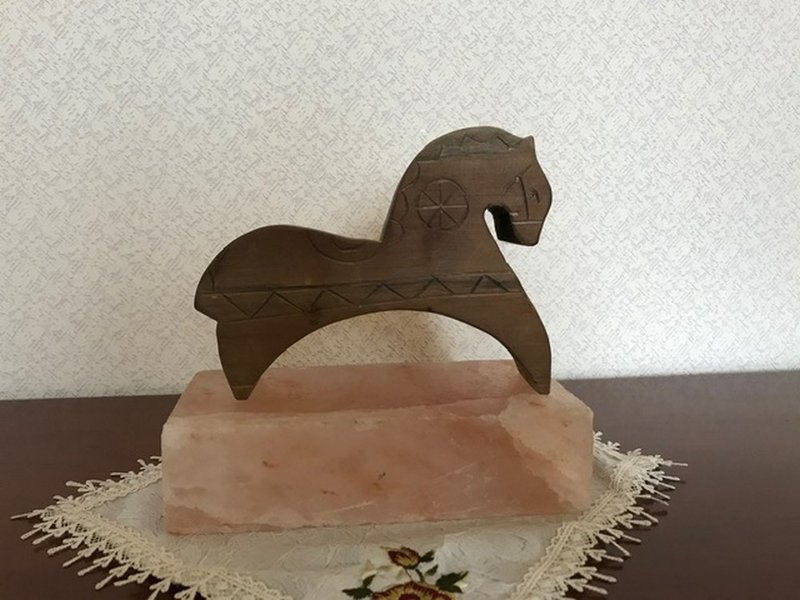 Wooden Horse Doll Decor and Gift for Children - Other Furniture - Wood Brown