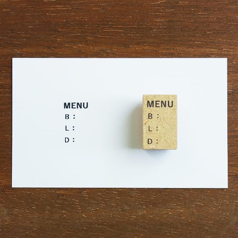 Today's Meal Record English Version Diary Stamp Rubber Stamp Schedule Book Diary Made in Japan b-047 - ตราปั๊ม/สแตมป์/หมึก - ไม้ 