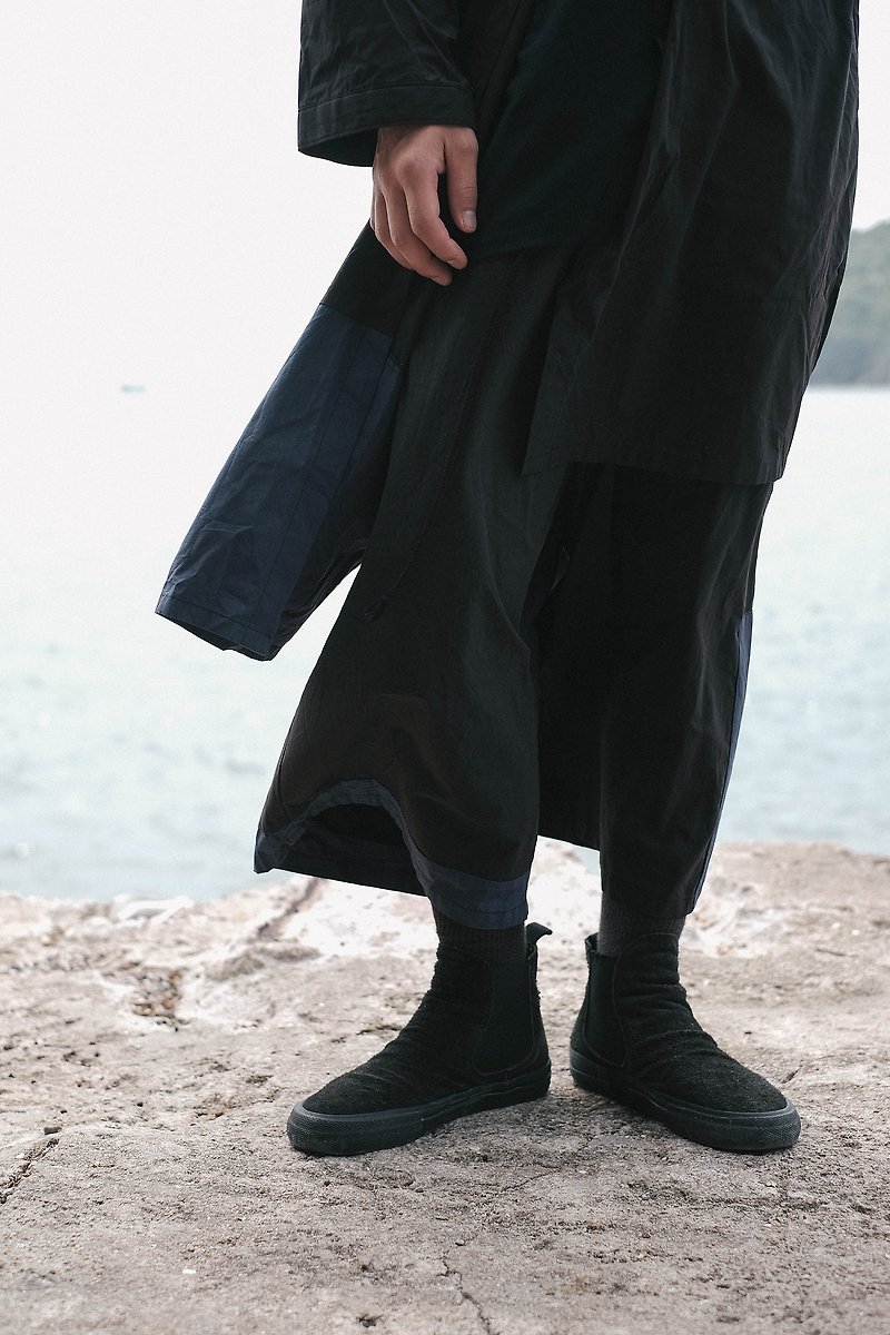 Pants Bleu - กางเกงขายาว - ผ้าฝ้าย/ผ้าลินิน สีดำ