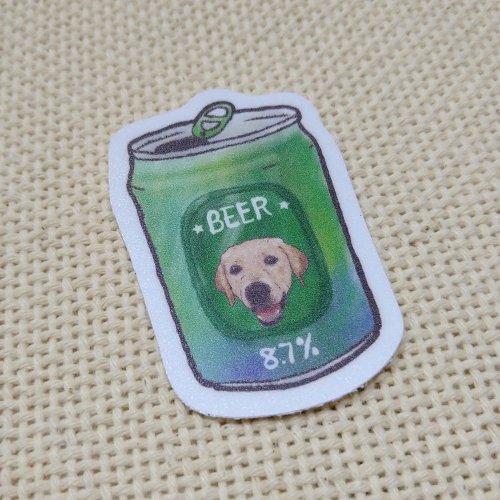 西高地小白熊-小Q 拉布拉多啤酒-防水車貼-行李箱貼紙 防水貼紙