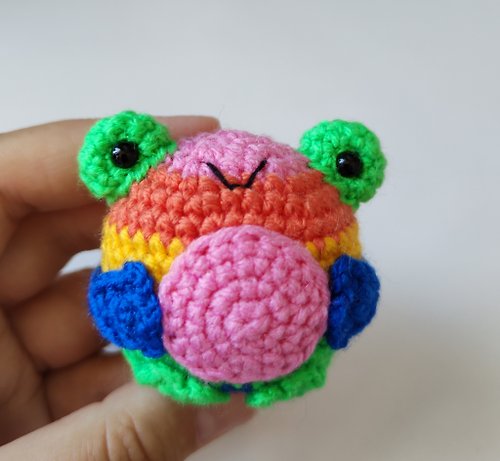 ToysByKrOks Crochet rainbow frog pattern, frog plush, crochet frog, amigurumi frog pattern