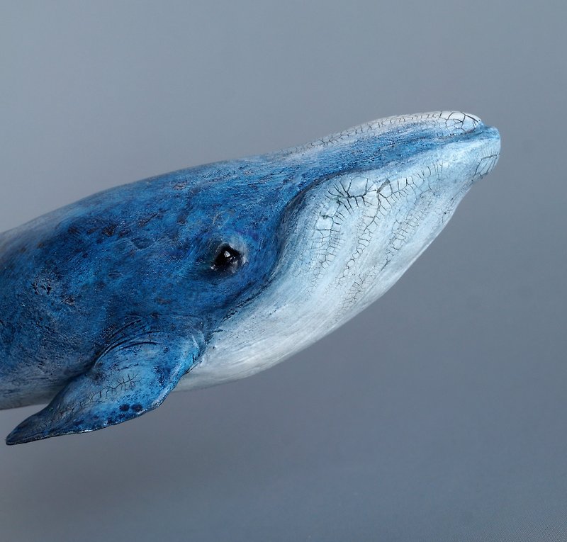Fantasy humpback whale figurine - Items for Display - Other Materials Blue