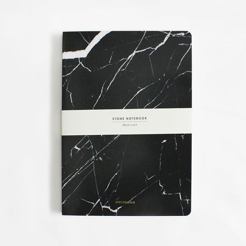 CHOCHO-STONE NOTEBOOK - CRACK,DMS50257 - Notebooks & Journals - Paper Black