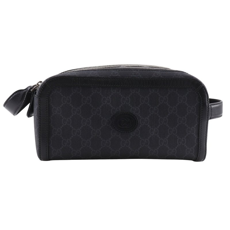 【日本直送】グッチ GUCCI インターロッキングG セカンドバッグ 730116 GGスプリームキャンバス 黒 メンズ【中古】 - 手拿包 - 其他人造纖維 黑色