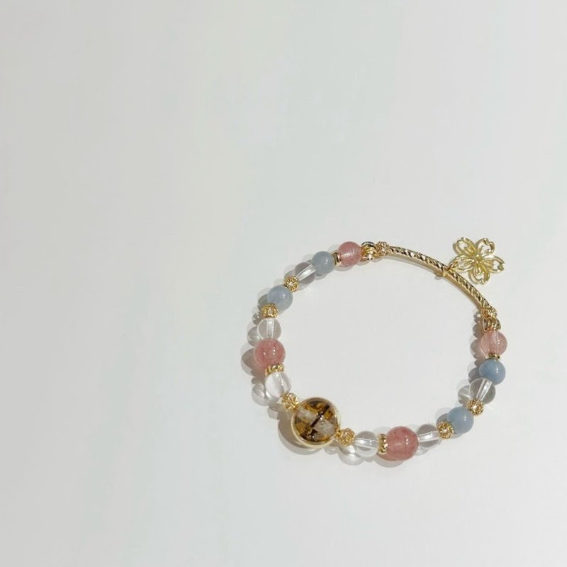 Mimis design Dawn Color Stone Lanugo Hair Breast Milk Crystal Bracelet - เครื่องประดับ - คริสตัล 