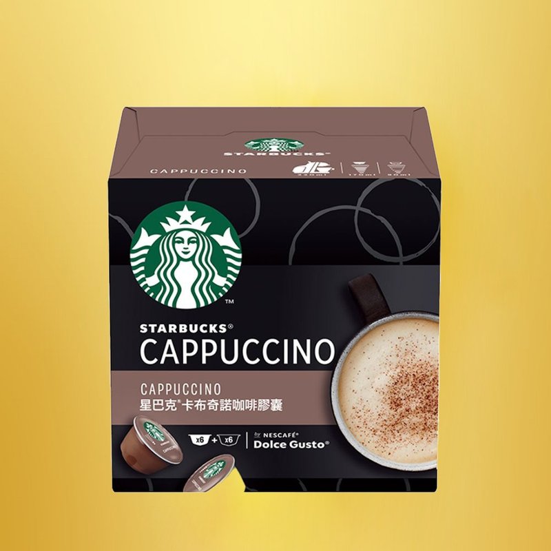 【Dolce Gusto】Starbucks Cappuccino Capsules Soft Thick Milk Foam 12pcs x3 - กาแฟ - วัสดุอื่นๆ 