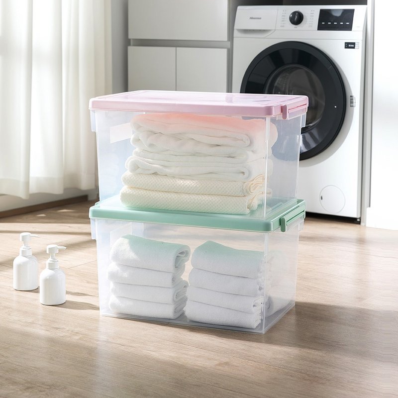 日本天馬 粉彩調色盤系列掀蓋收納箱(L)-45L-4入-多色可選 - 居家收納/收納盒/儲物盒 - 塑膠 多色