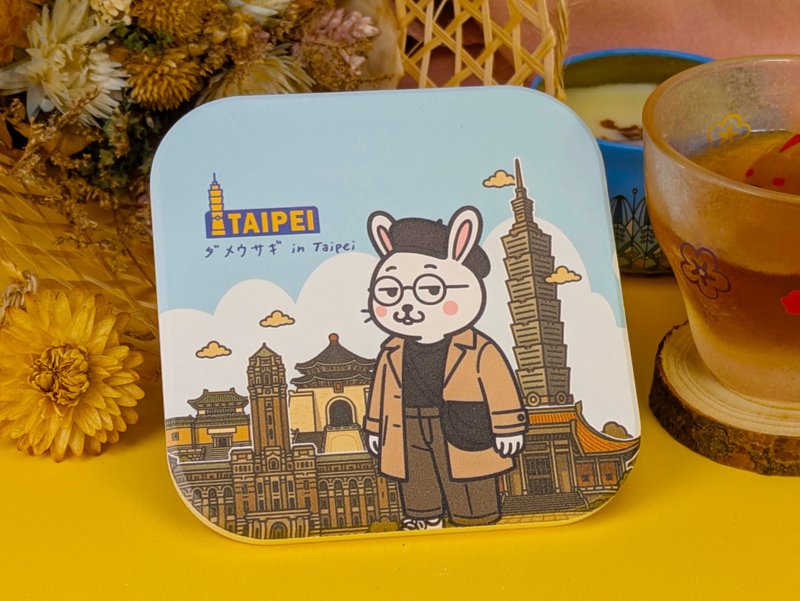 陶瓷杯墊【廢兔 in Taipei】 - 杯墊 - 陶 