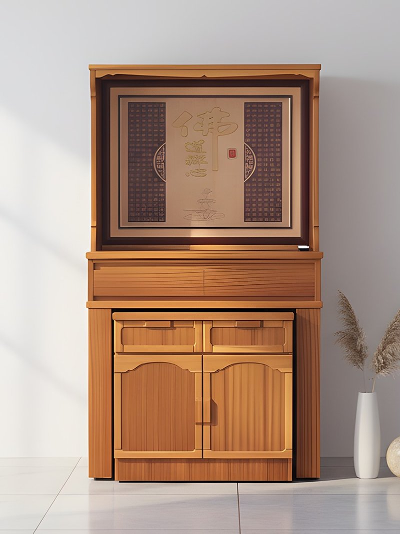 Xianjing 仏教キャビネット 3 フィート 5 - その他の家具 - 木製 ブラウン