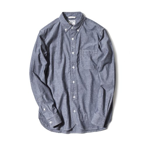 Island Scouts ISLAND SCOUTS 日本精棉青年布Chambray 工裝襯衫 牛仔藍做舊洗水