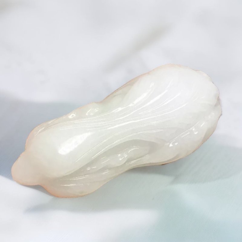 翡翠白菜 | 天然緬甸A貨翡翠 | 送禮 - 吊飾/掛飾 - 玉石 透明