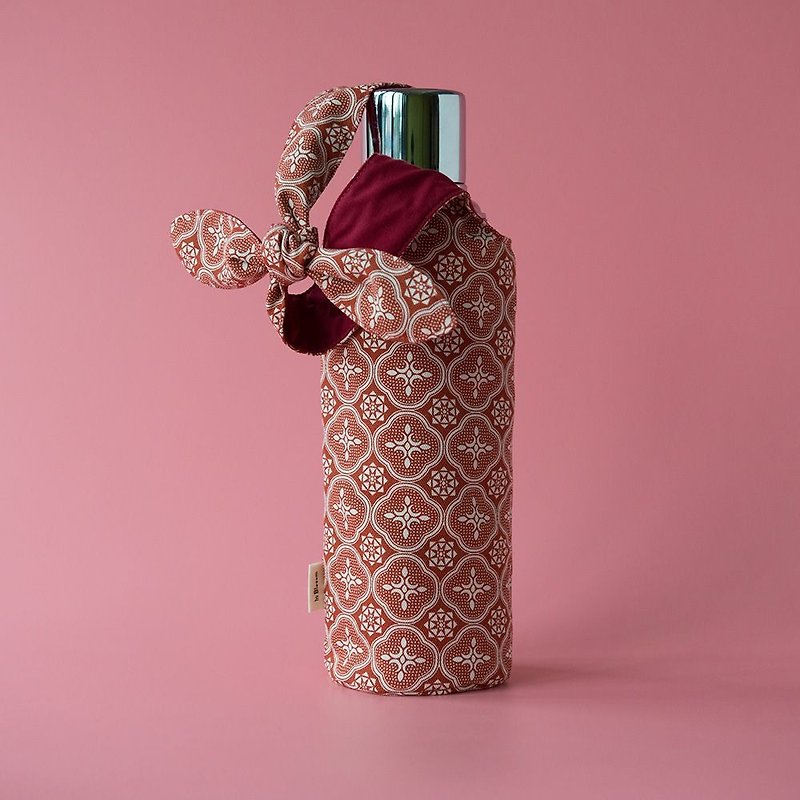 "Giant Rabbit" Bottle Holder / Begonia Glass Pattern / Lady Rouge - ถุงใส่กระติกนำ้ - กระดาษ สีแดง