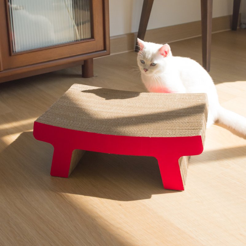 ที่ลับเล็บแมวเสาญี่ปุ่นโทริอิ - ของเล่นสัตว์ - กระดาษ สีแดง