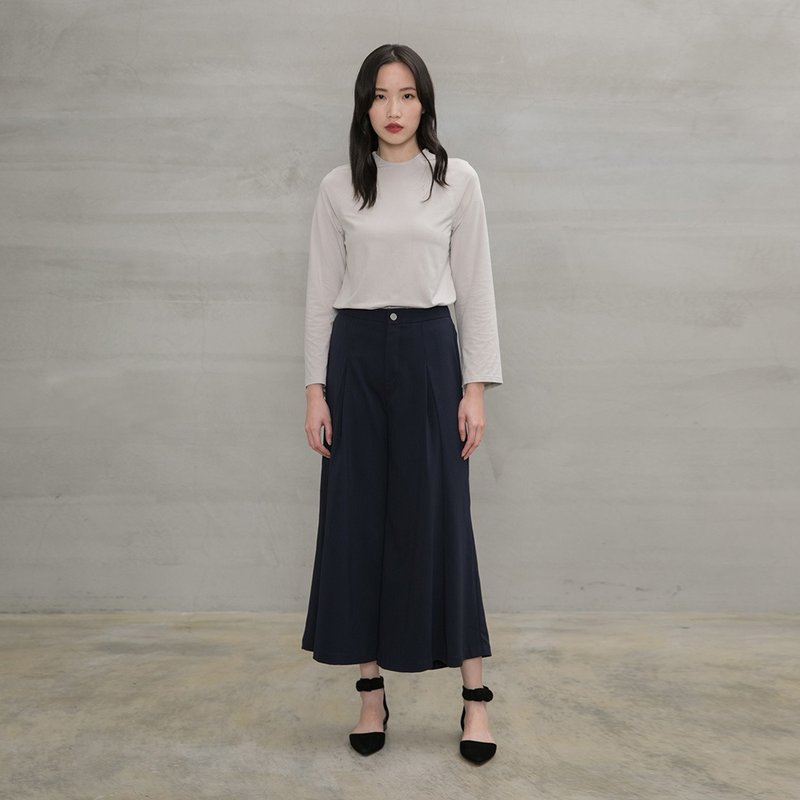 Intellectual Lady Pleated Windy Pants - กางเกงขายาว - เส้นใยสังเคราะห์ หลากหลายสี