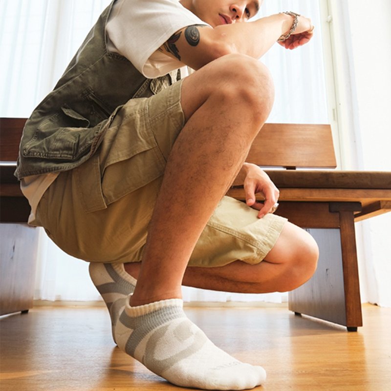 【FOOTER】環形360度減壓船短襪(男-T100L/XL) - 襪子 - 棉．麻 多色