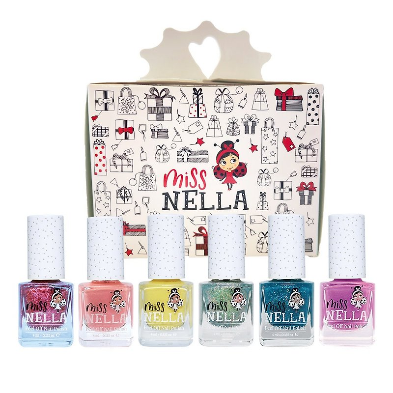 UK [Miss NELLA] Children's Water-Based Tearable Safety Nail Polish - Magic Skittles 6 into the group - Nail Polish & Acrylic Nails - Other Materials 