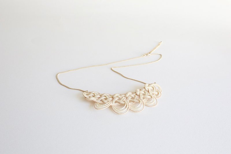 【gift】Mizuhiki necklace EI / KOU/christmas - สร้อยคอ - กระดาษ 
