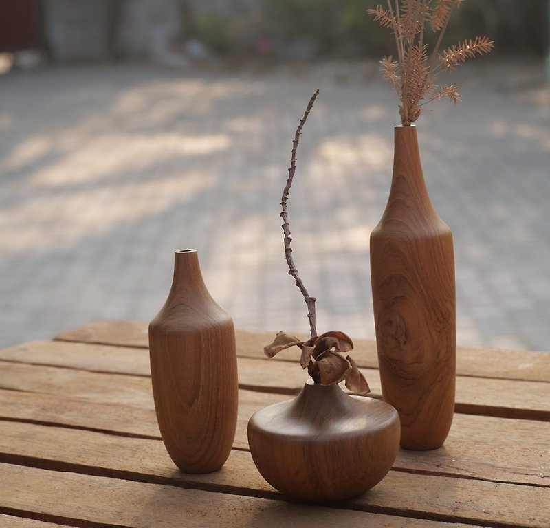 Wood Items for Display - wood vase