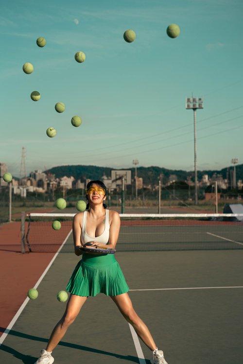 FILA 緑色 プリーツスカート ミックスストレッチプリーツスカート【ECO】【UV】 | デサント