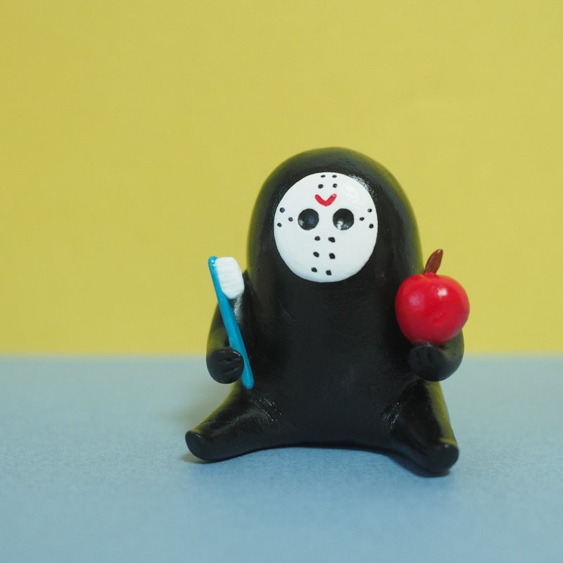 Toothbrush Mask. - 公仔/玩偶 - 黏土 黑色