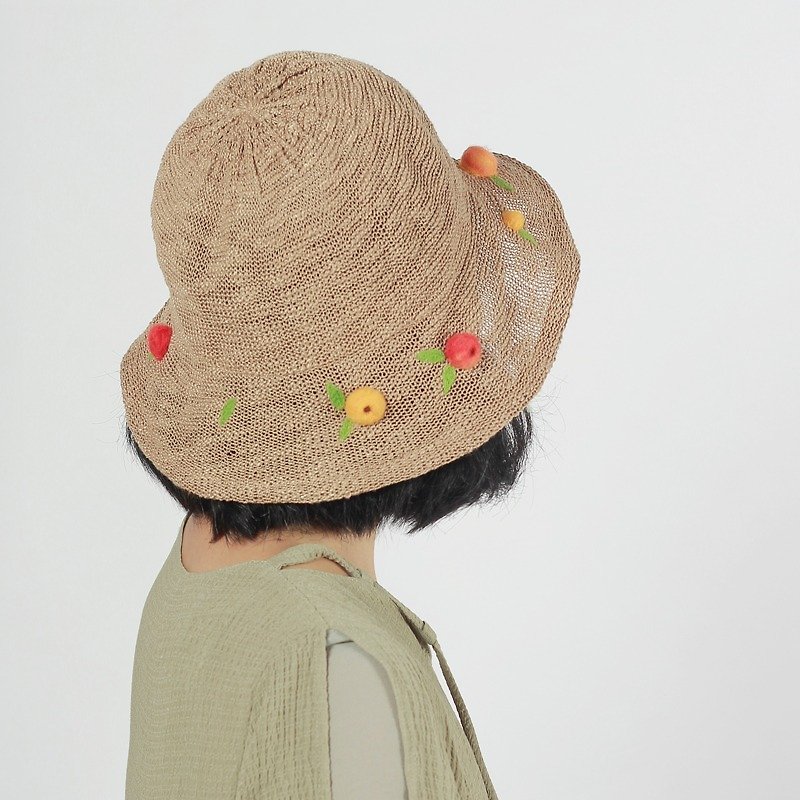 柯元男フィッシャーマンキャップ女性のバケツの帽子夏の太陽の帽子手作り固形野生の日本の小さな新鮮天元セン部門 - 帽子 - コットン・麻 