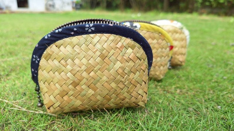 藺草貝殼零錢包 - 零錢包/小錢包 - 植物．花 多色