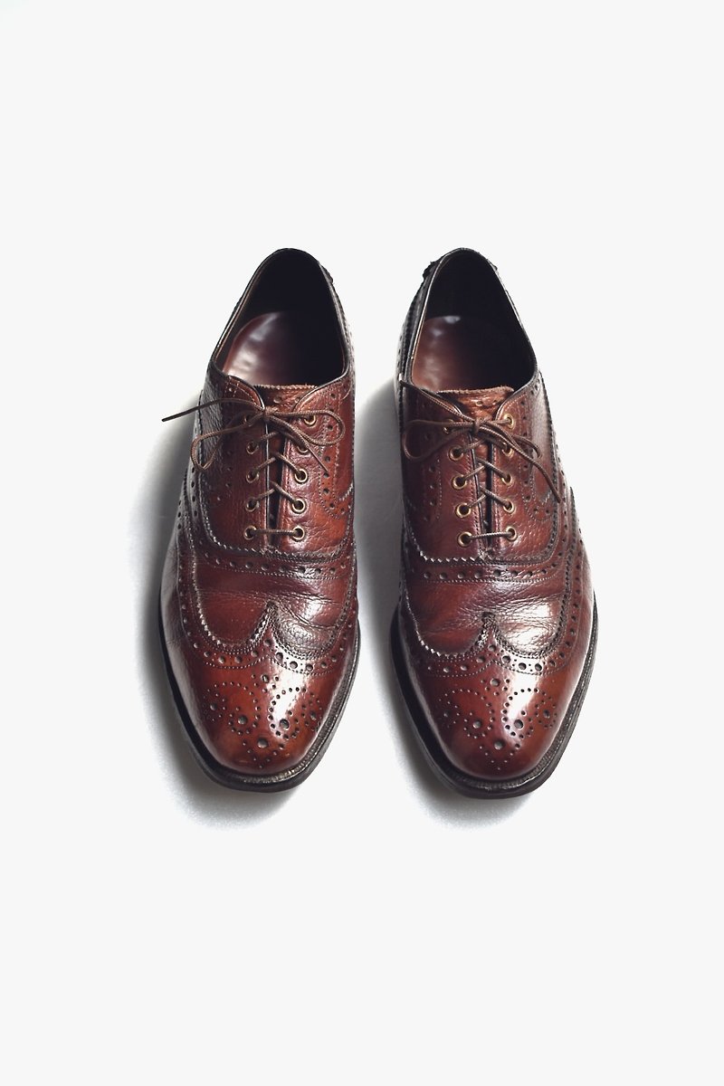 60s American Frank Brothers Shoes | Frank Brothers Oxford US 8.5 EUR 41 - รองเท้าบูธผู้ชาย - หนังแท้ สีแดง