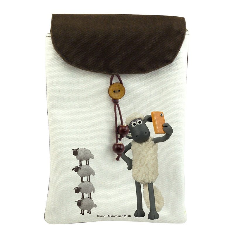 Shaun The Sheep - Mobile Phone Bag: 【Photo】, CA3AI07 - Messenger Bags & Sling Bags - Cotton & Hemp White