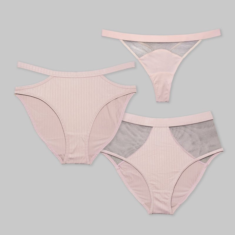 【福袋】ornoir.co 淺粉色 Pale Pink 女生內褲福袋 - 女內衣褲 - 聚酯纖維 粉紅色
