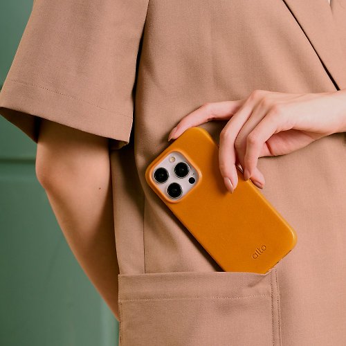 alto 【春天來了】磁吸防摔皮革手機殼 iPhone 15系列 — 焦糖棕