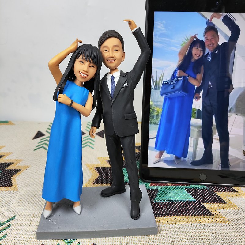 Custom 3D Portrait Statue Doll from Photo | Personalized Figurine Gift Couples - ตุ๊กตา - ดินเหนียว หลากหลายสี
