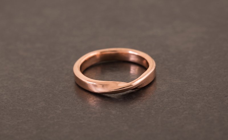 Flow & Bronze Ring (Round) - แหวนทั่วไป - ทองแดงทองเหลือง สีแดง
