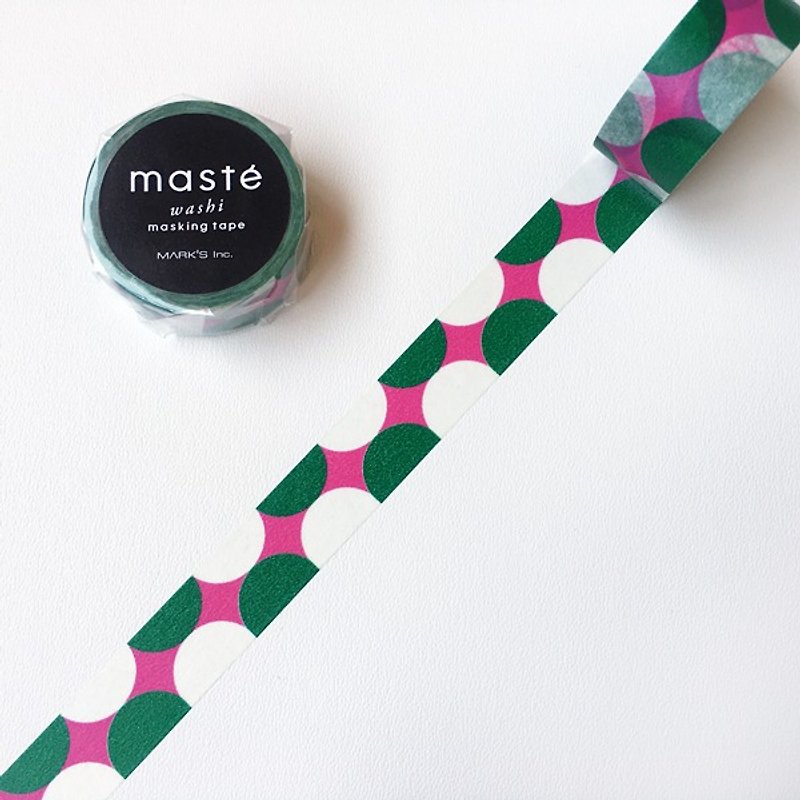Mastee and paper tape Multi Pattern [retro semicircle (MST-MKT186-B)] - Washi Tape - Paper Multicolor