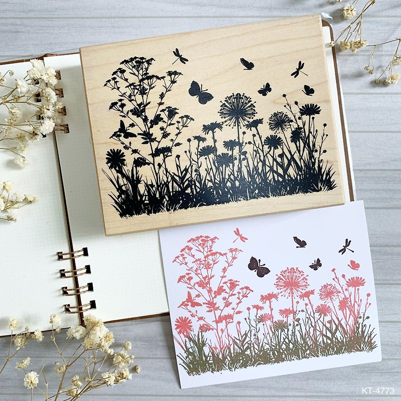 Maple Seal - Flowers and Butterflies KT-4773 - Stamps & Stamp Pads - Wood 