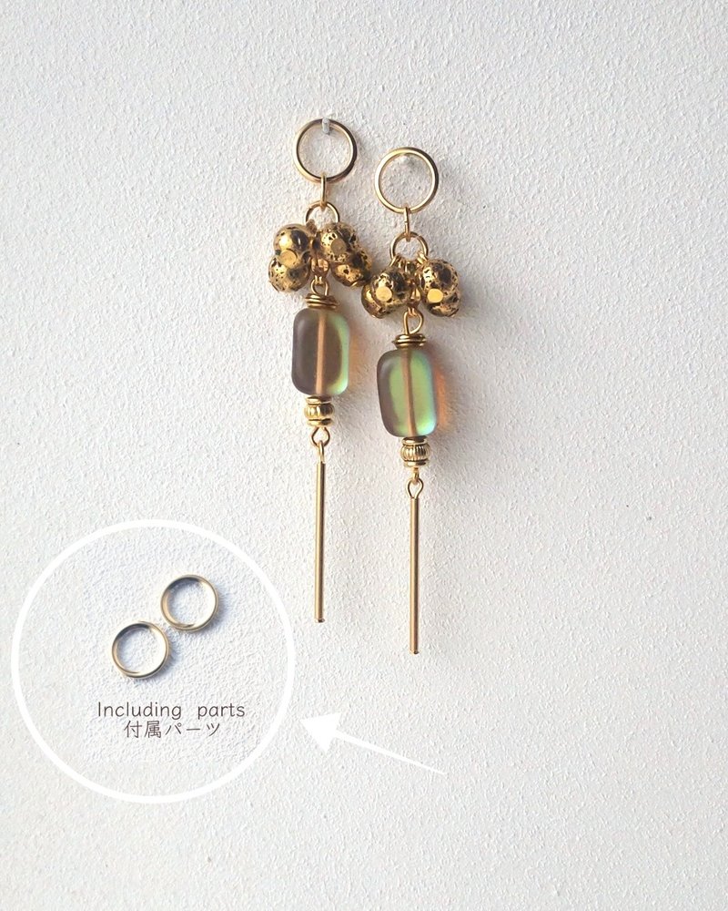 Custom charms Interchangeable /着せ替えチャーム c-c-88 - 耳環/耳夾/耳骨夾 - 其他金屬 金色