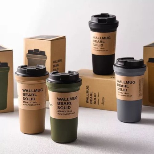 Rivers Drinkware 【限時6折】日本Rivers SOLID雙層隨行杯390ml / 共7色