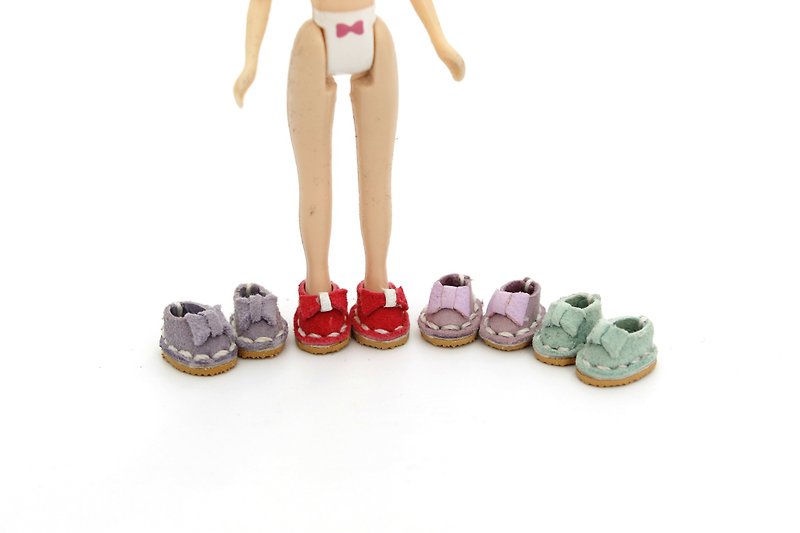 Petite Blythe shoes, mini Pullip, little Dal - ตุ๊กตา - หนังแท้ หลากหลายสี