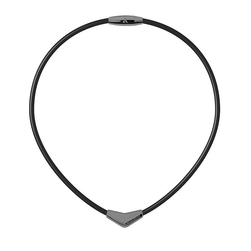 X-Pro Super Energy Titanium Germanium Necklace (Gun Gray) - Necklaces - Silicone White